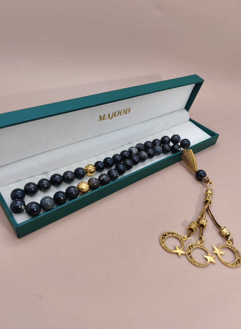 MAJOOD 33 Natural Mineral Alabaster Prayer Beads/Tasbih/10mm - Image 5