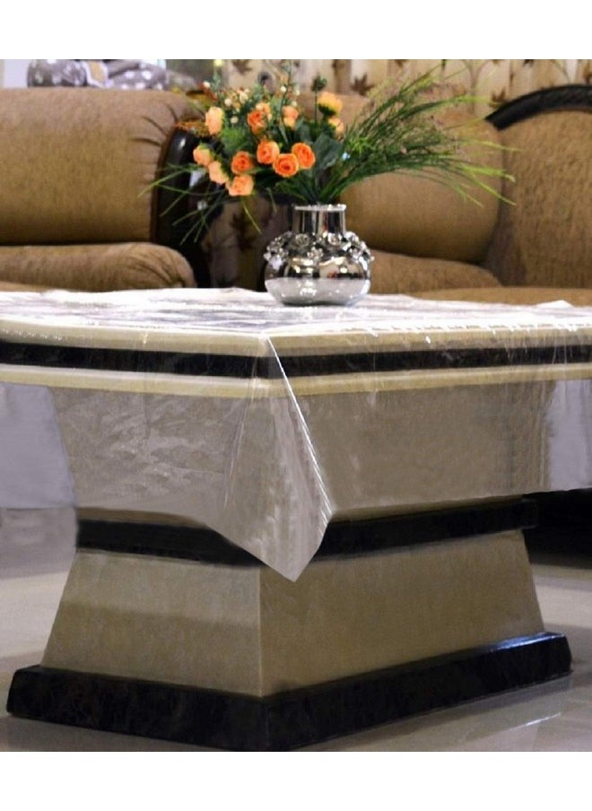 Kuber Industries - Kuber Industries PVC Center Table cover|Exclusive Table Cloth|Table Sheet For dining, Party, Events|Waterproof Protector|Indoor And Outdoor Use "60x40" (Transparent) - Image 1