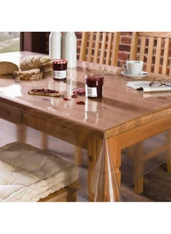Kuber Industries Kuber Industries PVC Center Table cover|Exclusive Table Cloth|Table Sheet For dining, Party, Events|Waterproof Protector|Indoor And Outdoor Use "60x40" (Transparent)  - Image 4