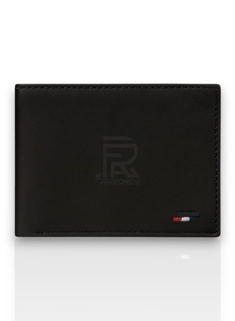 Premium Slim Leather Wallet for Men – Multiple Card Slots & Cash Pocket – Sleek Black Travel Wallet