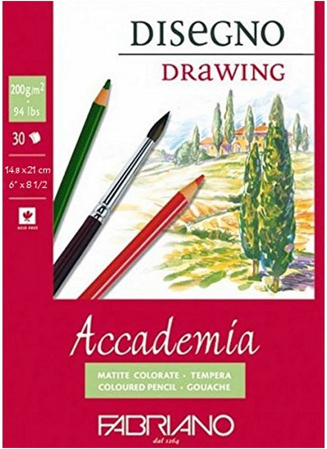 FABRIANO - Fabriano Accademia Drawing Pad 200 GSM A5 - Image 1
