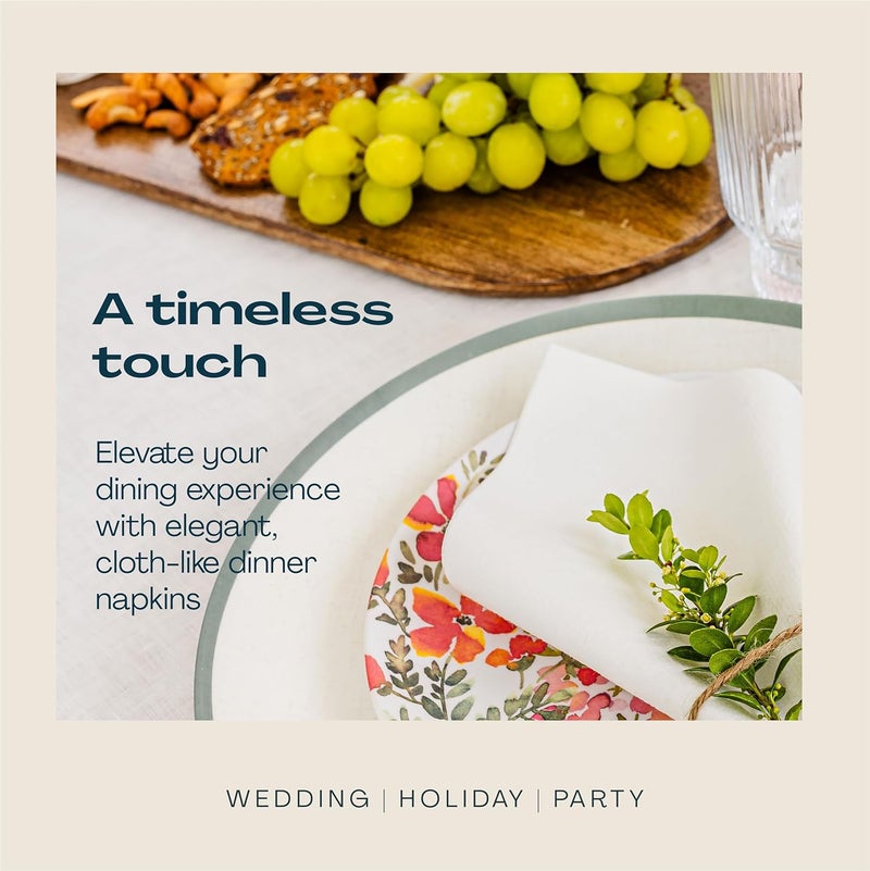 LINTEXT Disposable Linen-Feel Guest Towels - 12" x 17" Cloth-Like Hand Towels - Soft And Absorbent Paper Napkin For Bathroom, Kitchen, Or Event [Extra-Soft - Pack of 200] - Image 4