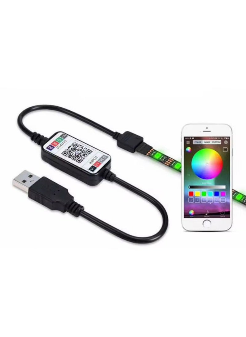 Generic - Smart LED Strip Light Controller, USB Powered, App Control, Sound Activated Colour Changing, RGB LED Strip - Image 1