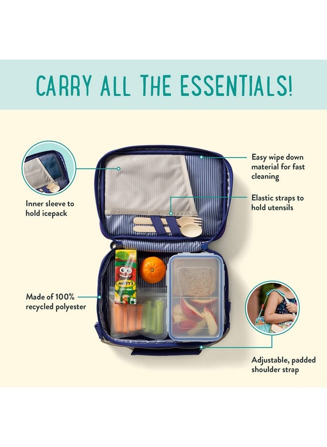 PlanetBox Insulated Lunch Bag Easy to clean and Durable Carry Bag with Pockets for Snacks and Drinks, and adjustable straps Stardust - Image 2