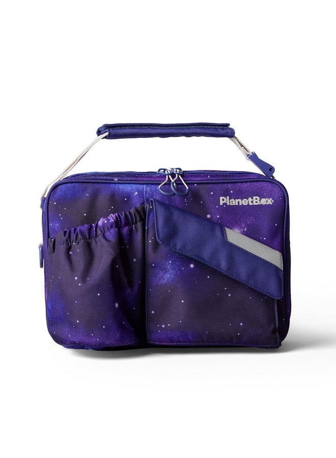 PlanetBox Insulated Lunch Bag Easy to clean and Durable Carry Bag with Pockets for Snacks and Drinks, and adjustable straps Stardust - Image 1