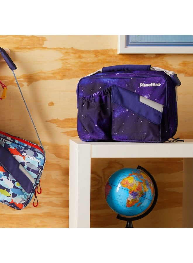 PlanetBox Insulated Lunch Bag Easy to clean and Durable Carry Bag with Pockets for Snacks and Drinks, and adjustable straps Stardust - Image 4