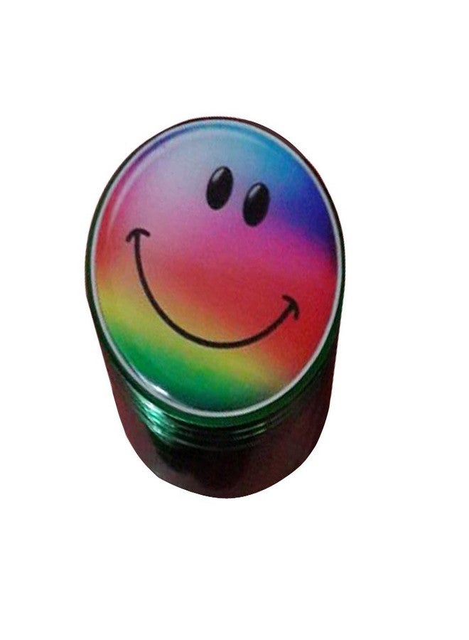 True Handmade Standard Aluminium Herb Grinder(4 Part, 50mm, Rasta Smiley)
