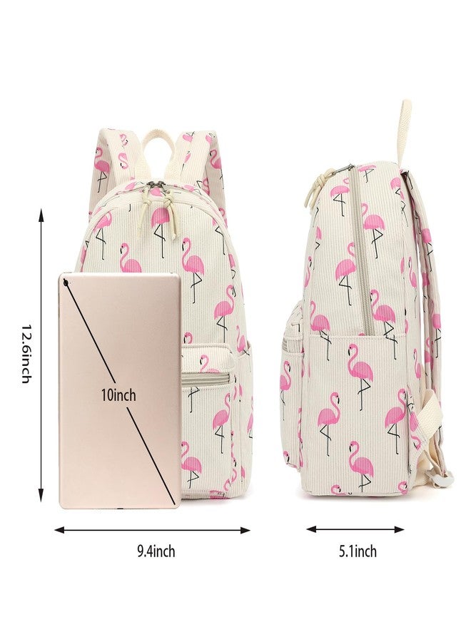 Xunteny Corduroy Mini Backpack Purse for Women Girls, Fashion Small Backpack for Adults Teens Kids School Travel (Flamingo) - Image 5