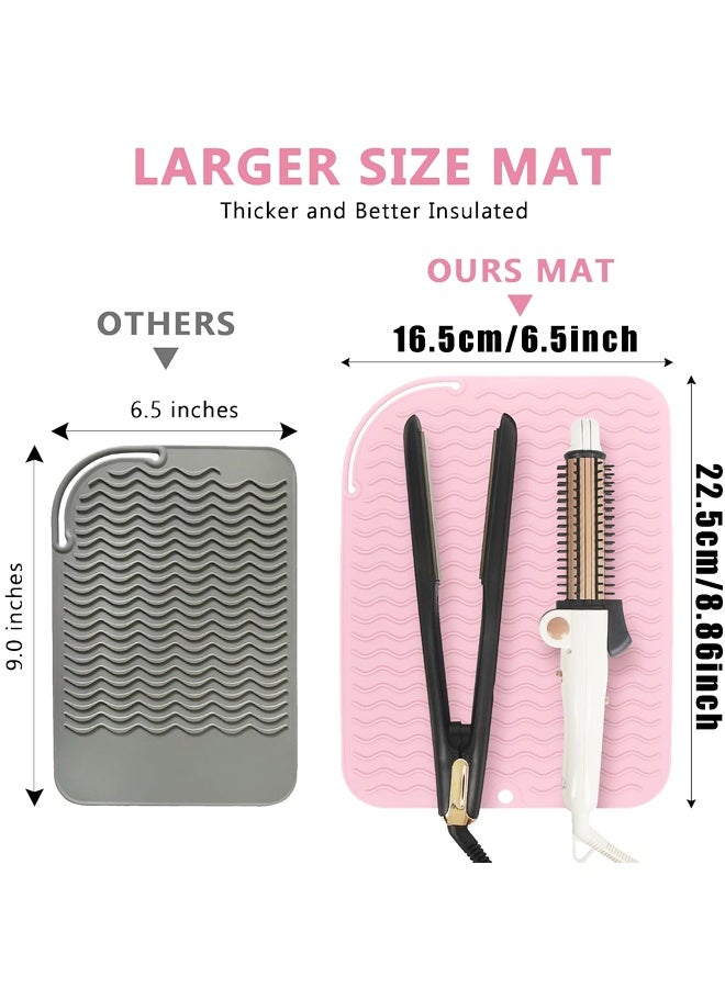 Large Silicone Heat Resistant Mat, Portable Pad for Hair Styling Hot Tools - Image 2