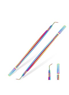 SYOSI 2 Pieces Eyelash Lift Perm Tool Lash Separator Tint Tool, Stainless Steel Metal Lash Lift Rods Tool with Separation Comb for Eyelash Eyebrow Perming Tinting Curling Extensions Supplies (Multi Color)  - Image 1