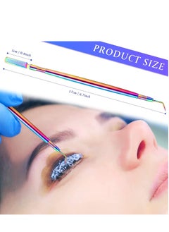 SYOSI 2 Pieces Eyelash Lift Perm Tool Lash Separator Tint Tool, Stainless Steel Metal Lash Lift Rods Tool with Separation Comb for Eyelash Eyebrow Perming Tinting Curling Extensions Supplies (Multi Color)  - Image 3