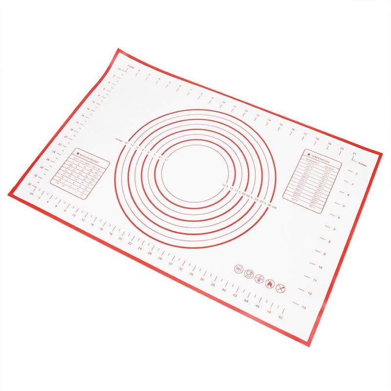 S SMITEX Smitex Silicone Pastry Mat Extra Thick Non Stick Baking Mat with Measurement Fondant Mat Counter Mat Dough Rolling Mat Oven Liner Pie Crust Mat 40 X 60 CM - Image 2