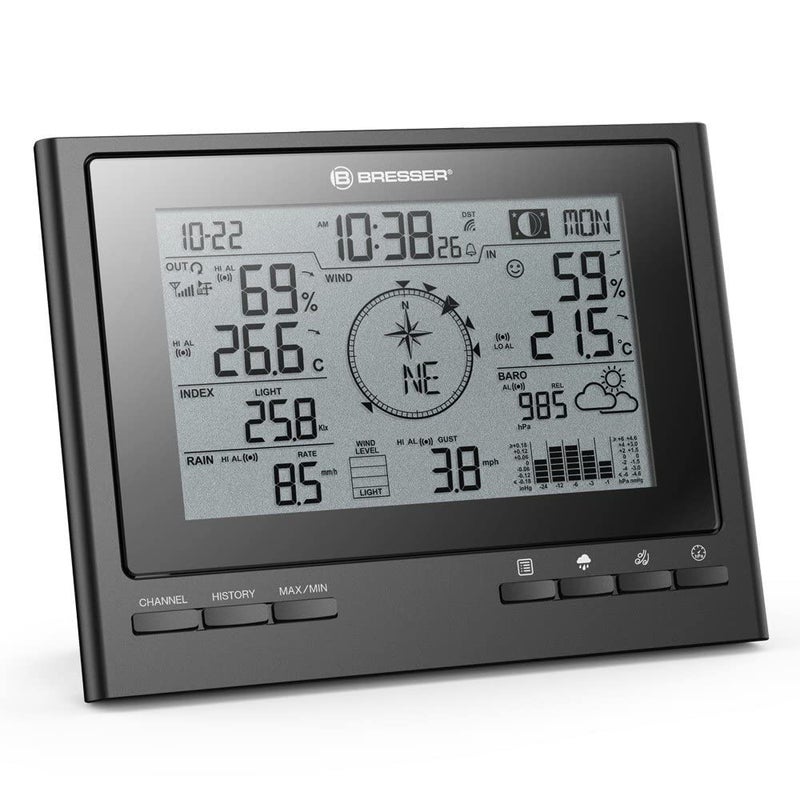 Bresser Additional Base Station for 7003100 ClimateScout Weather Centre 7-in-1 Wireless Weather Station with Colour Display and Integrated Alarm Clock Black - Image 1