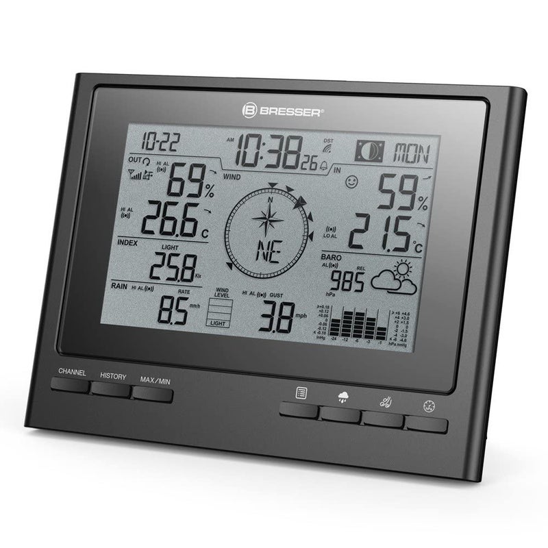 Bresser Additional Base Station for 7003100 ClimateScout Weather Centre 7-in-1 Wireless Weather Station with Colour Display and Integrated Alarm Clock Black - Image 2