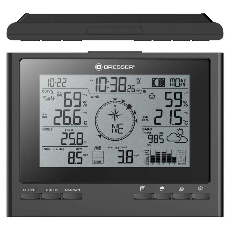 Bresser Additional Base Station for 7003100 ClimateScout Weather Centre 7-in-1 Wireless Weather Station with Colour Display and Integrated Alarm Clock Black - Image 3