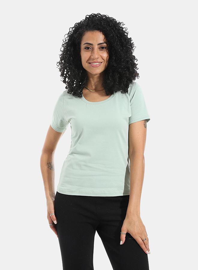 Xtcy Single Lycra Half Sleeve Wide Neck Bodysuit women Pistachio 2xl b32-Pistachio-2xl - Image 1