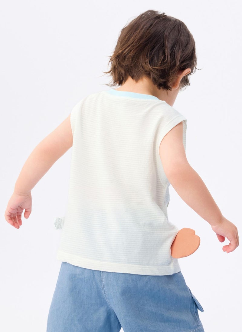 Balabala Baby Boy Wide shoulder sleeveless shirt - Image 3
