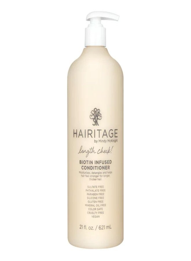 Hairitage Length Check Biotin Conditioner with Jamaican Black Castor Oil - Thickening + Volumizing - Sulfate Free + Color Safe + Vegan - Moisturizing Repair Conditioner for Thinning Hair 21 Oz. - Image 1