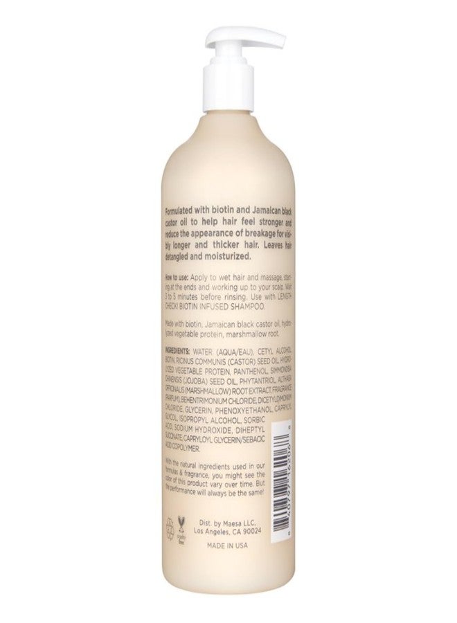 Hairitage Length Check Biotin Conditioner with Jamaican Black Castor Oil - Thickening + Volumizing - Sulfate Free + Color Safe + Vegan - Moisturizing Repair Conditioner for Thinning Hair 21 Oz. - Image 2