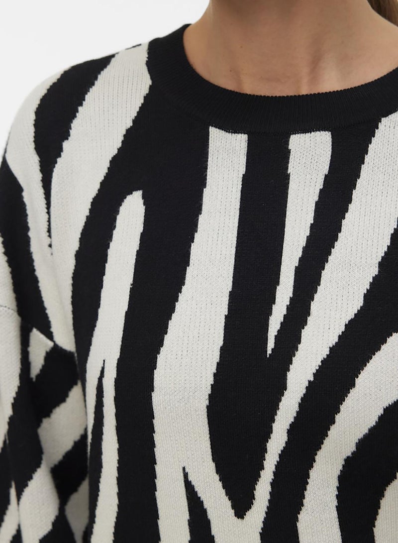 VERO MODA Vmsiljeanimal Ls O-Nck Pullover Ga Noos - Image 5