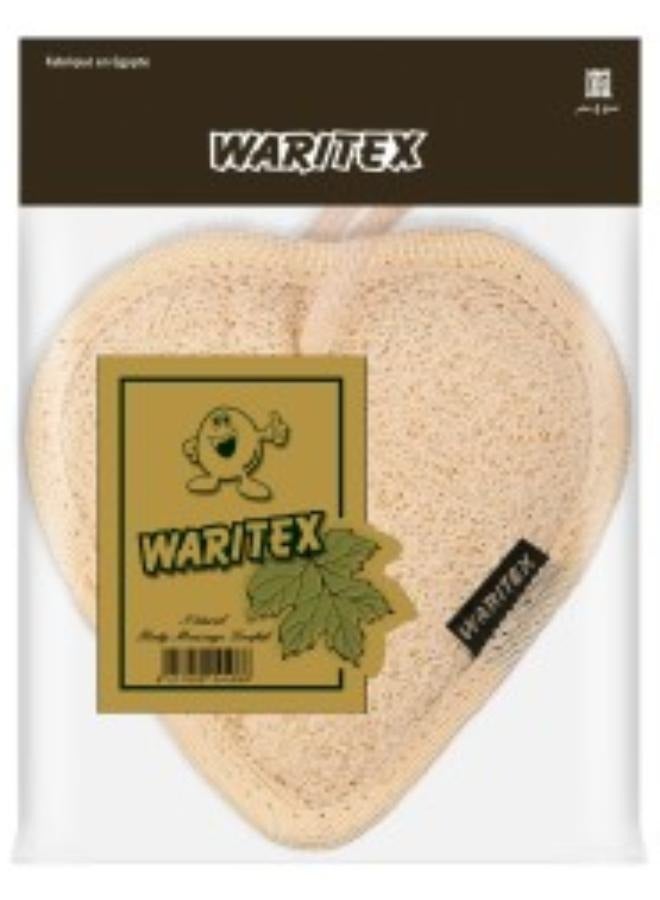 Waritex A natural bath loofah for a sophisticated massage in the shape of a heart. - Image 1