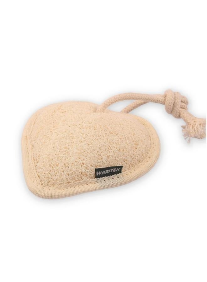 Waritex A natural bath loofah for a sophisticated massage in the shape of a heart. - Image 2