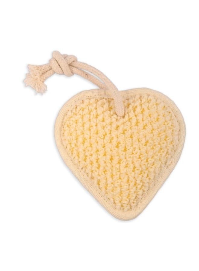 Waritex A natural bath loofah for a sophisticated massage in the shape of a heart. - Image 3