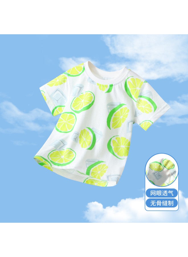 Bornbay summer Short Sleeve Casual Base Layer Cute Kids' T-shirt Mesh T-shirt - Image 3