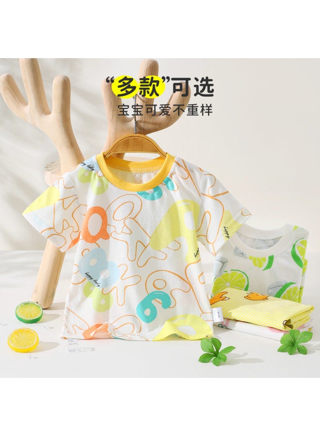 Bornbay summer Short Sleeve Casual Base Layer Cute Kids' T-shirt Mesh T-shirt - Image 5
