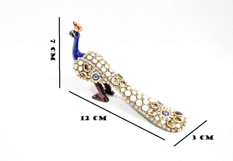 Profound Craft تمثال طائر الطاووس المعدني المزخرف من كاريجار شوب لزينة المنزل وغرفة المعيشة والمكتب وغرفة النوم - Image 5