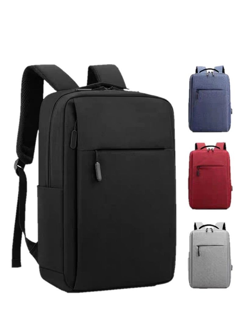 Angmei School Backpack Casual Laptop Bag Usb Charging Urban Travel black - Image 3