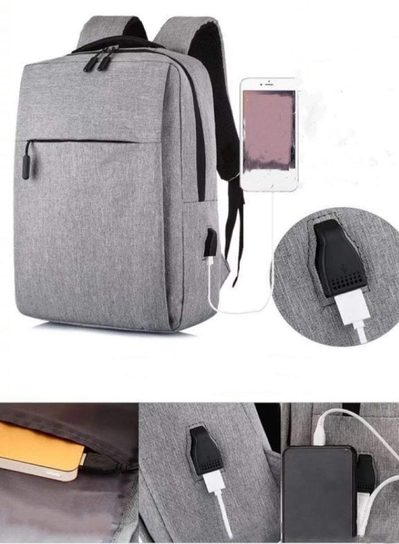 Angmei School Backpack Casual Laptop Bag Usb Charging Urban Travel black - Image 4