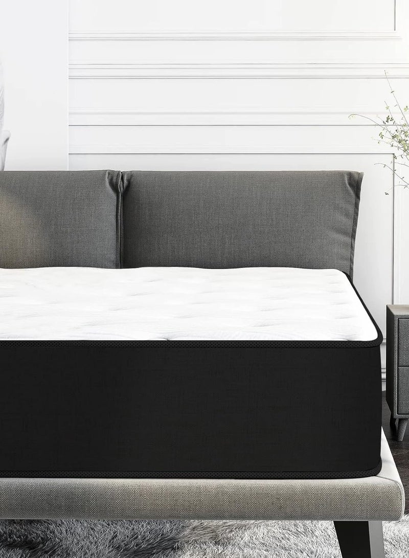 Harmony Home Bonnel Spring King Size Mattress - 180 cm Width, 190 cm Length, 24 cm Thickness, White for Superior Comfort and Support - Image 5
