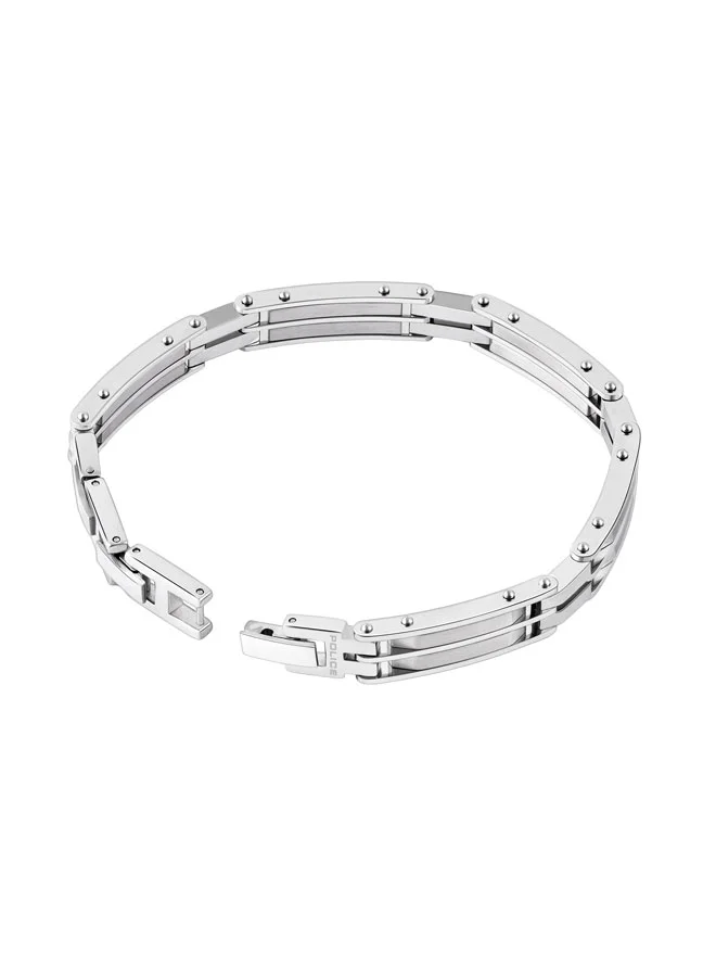 Police Latch Stainless Steel Link Chain Bracelet for Men