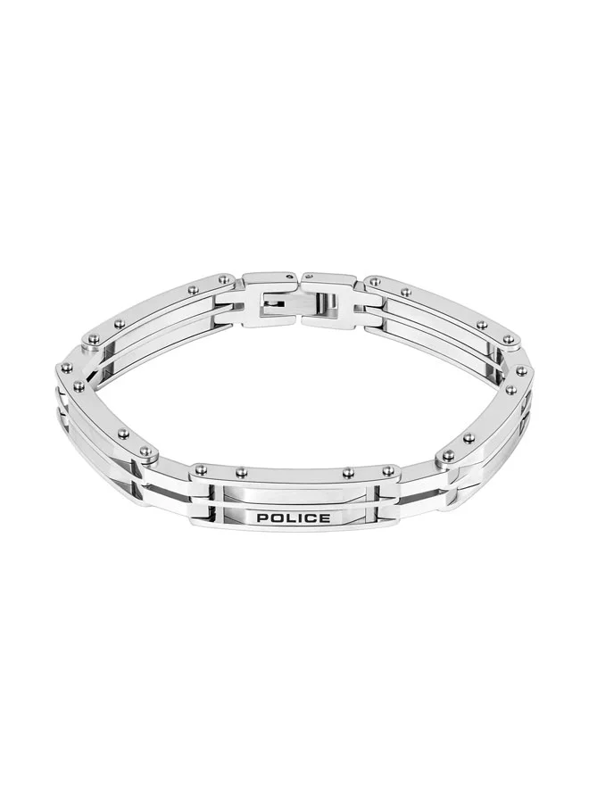 Police Latch Stainless Steel Link Chain Bracelet for Men