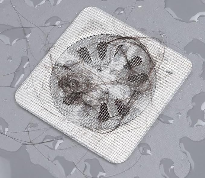 KDA BEST IS HERE KDA Disposable Shower Drain Cover Hair Catcher Bathroom Laundry Bathtub Kitchen Sink Strainer Mesh Stickers 30 - Image 3