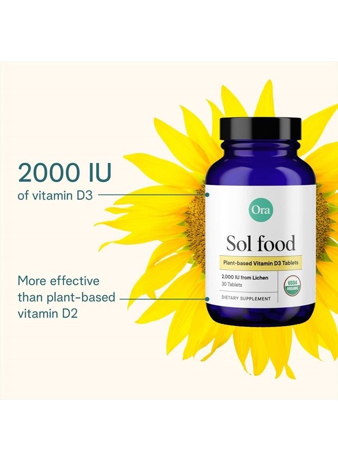 Ora Organic فيتامين د3 2000 وحدة دولية - فيتامين د نباتي من الطحالب لصحة العظام، دعم المناعة، والمزاج | أقصى امتصاص - إمداد لمدة شهر، 30 قرص نباتي - Image 5