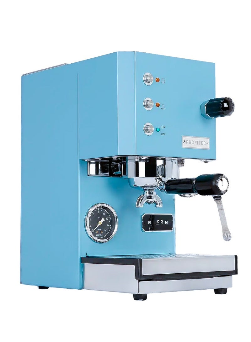 PROFITEC Go Espresso Machine - Compact Single Boiler Coffee Maker with PID Temperature Control, Commercial-Grade Portafilter, and Built-In Steam Wand for Perfect Espresso and Cappuccino Brewing - Blue - Image 4