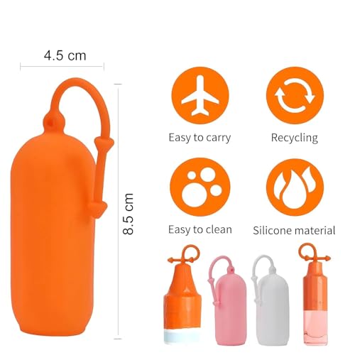 INOVERA (LABEL) 8 Pieces Travel Bottle Covers - Leak Proof Bottles Sleeves - Reusable Elastic Cover for Toiletry, Shampoo & Lotion Containers (Multicolor) - Image 2