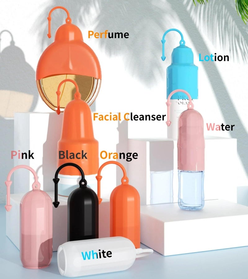 INOVERA (LABEL) 8 Pieces Travel Bottle Covers - Leak Proof Bottles Sleeves - Reusable Elastic Cover for Toiletry, Shampoo & Lotion Containers (Multicolor) - Image 3