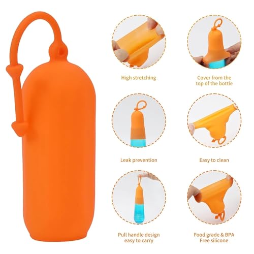 INOVERA (LABEL) 8 Pieces Travel Bottle Covers - Leak Proof Bottles Sleeves - Reusable Elastic Cover for Toiletry, Shampoo & Lotion Containers (Multicolor) - Image 4