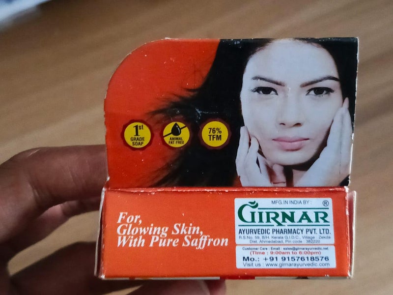 Girnar Kesar Goti Mini Facial Soap, 50g Pack 1 - Image 3