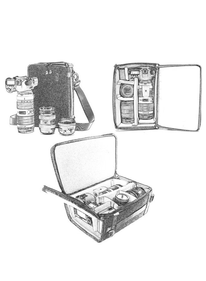 Statin Saiten Bd1dx Dslr Camera Bag , Safe And Pressure-resistant, Double Compartment, Camera Inner Bag, Can Be Carried On Shoulder, 1dx/d5/5d With Handle - Image 4