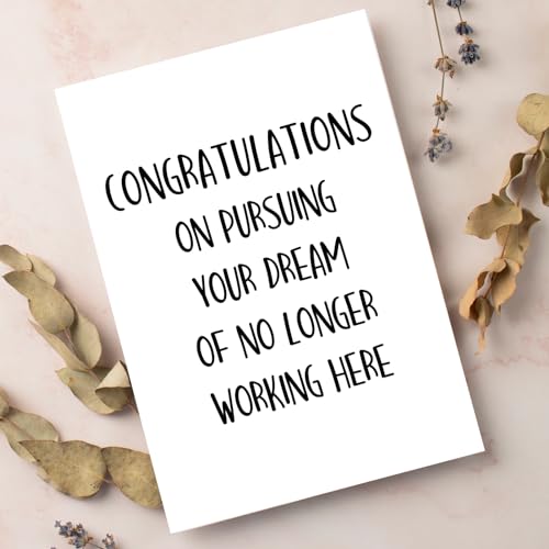 Bhiosng Humorous Leaving Cards Farewell Cards for Colleagues, Funny Retirement Card New Job Cards Goodbye Cards for Coworkers Boss, Office Job Leaving Card Congratulations New Job Card - Image 4