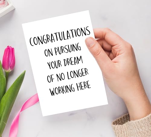 Bhiosng Humorous Leaving Cards Farewell Cards for Colleagues, Funny Retirement Card New Job Cards Goodbye Cards for Coworkers Boss, Office Job Leaving Card Congratulations New Job Card - Image 5