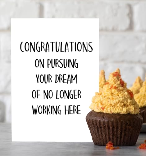 Bhiosng Humorous Leaving Cards Farewell Cards for Colleagues, Funny Retirement Card New Job Cards Goodbye Cards for Coworkers Boss, Office Job Leaving Card Congratulations New Job Card - Image 2