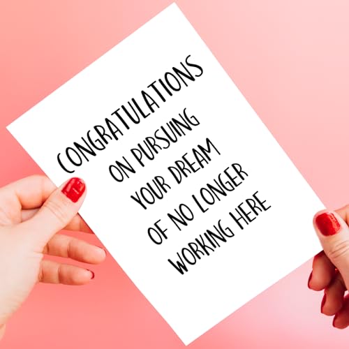 Bhiosng Humorous Leaving Cards Farewell Cards for Colleagues, Funny Retirement Card New Job Cards Goodbye Cards for Coworkers Boss, Office Job Leaving Card Congratulations New Job Card - Image 3