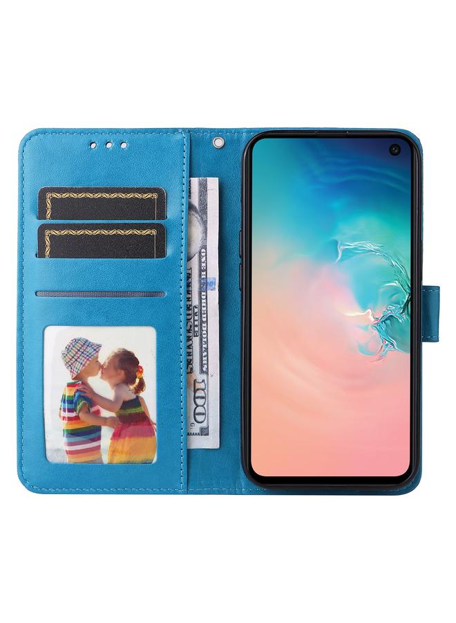 S-TOP Case For Samsung Galaxy S10e Embossed Sunflower Leather Phone Case - Image 3