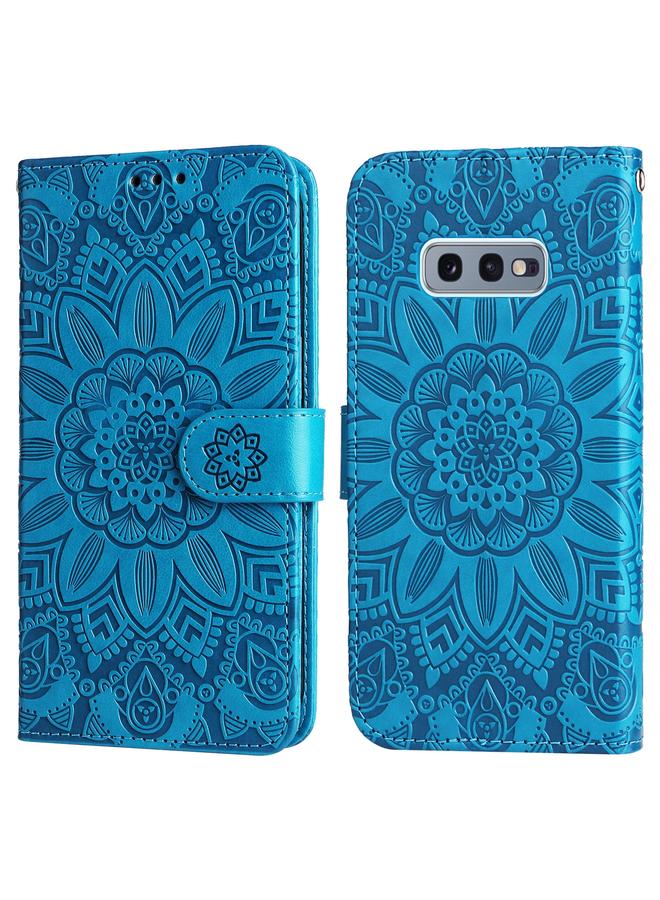 S-TOP Case For Samsung Galaxy S10e Embossed Sunflower Leather Phone Case - Image 2