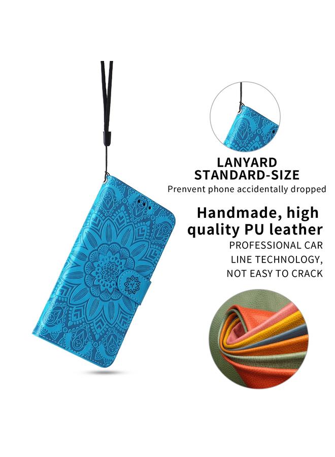 S-TOP Case For Samsung Galaxy S10e Embossed Sunflower Leather Phone Case - Image 4